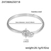 Wavy Line Plain Open Bracelet Stainless Steel Electroplated Fashion Geometric Style