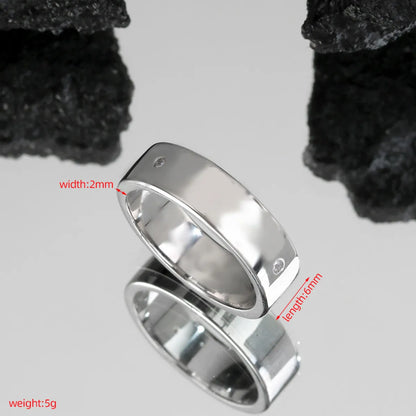 Wedding Classic Style Letter Stainless Steel Glass Rings In Bulk