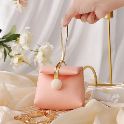 Wedding Season Solid Color Pu Leather Anniversary Wedding Wedding Candies Box