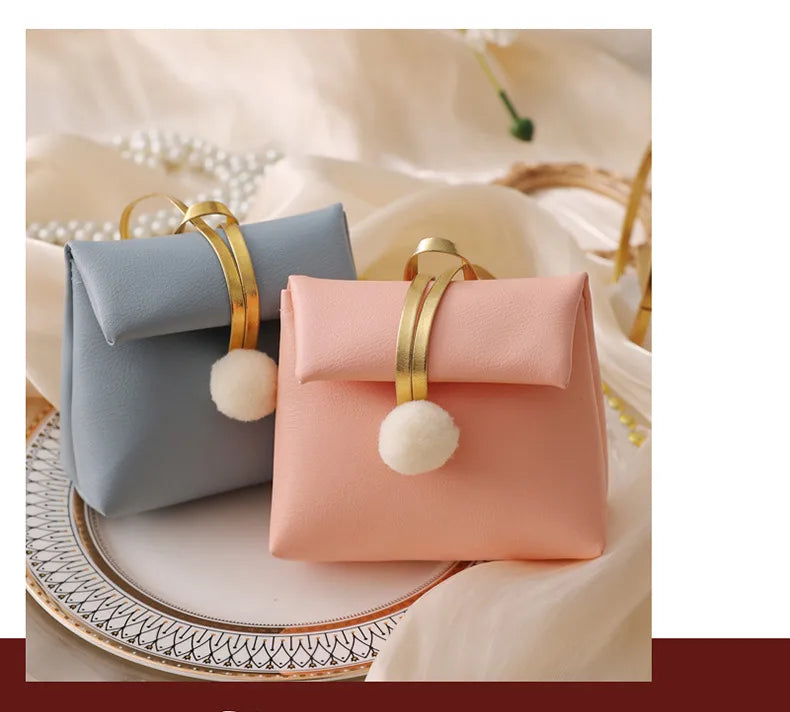 Wedding Season Solid Color Pu Leather Anniversary Wedding Wedding Candies Box