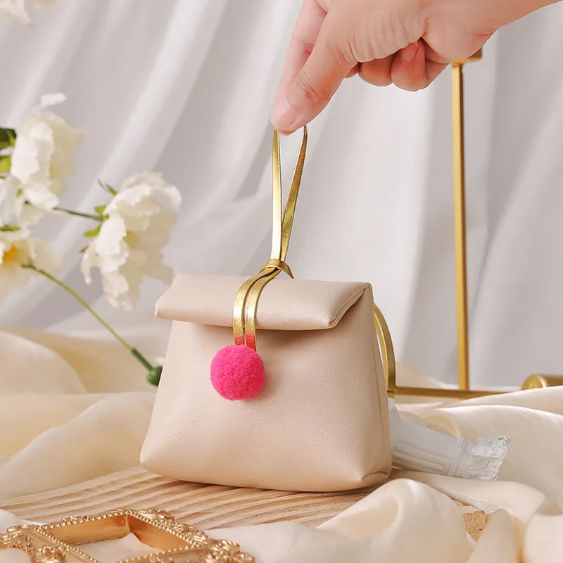 Wedding Season Solid Color Pu Leather Anniversary Wedding Wedding Candies Box