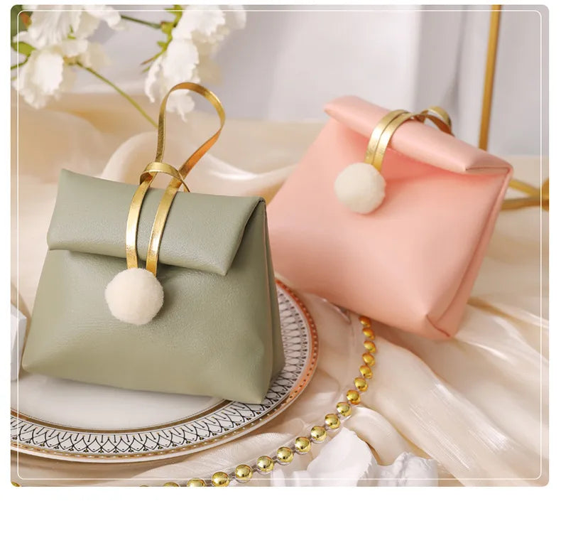 Wedding Season Solid Color Pu Leather Anniversary Wedding Wedding Candies Box