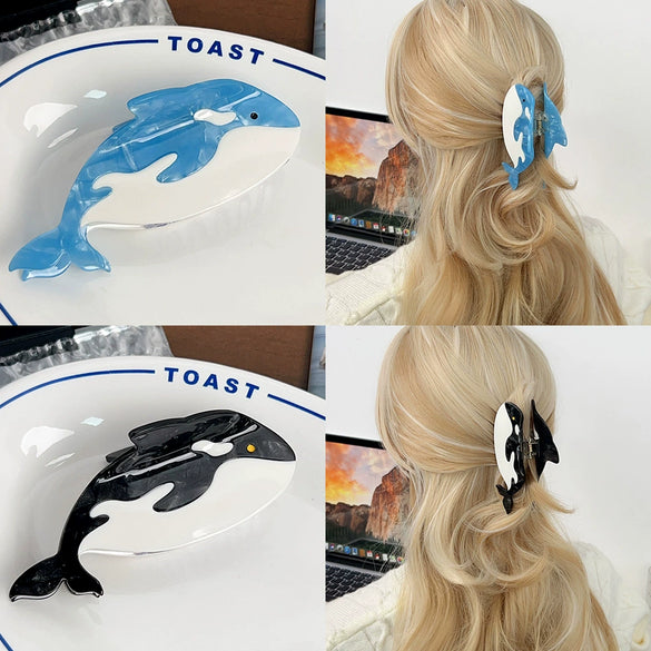 Whale Animal Hairpin Handmade Acetic Acid Cartoon Hair Accessories