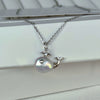 Whale Fish Pendant Clavicle Chain Earrings Set Copper Animal Zodiac Style Electroplating For Women