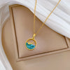 Whale Geometric Stainless Steel And Copper Necklace For Unisex