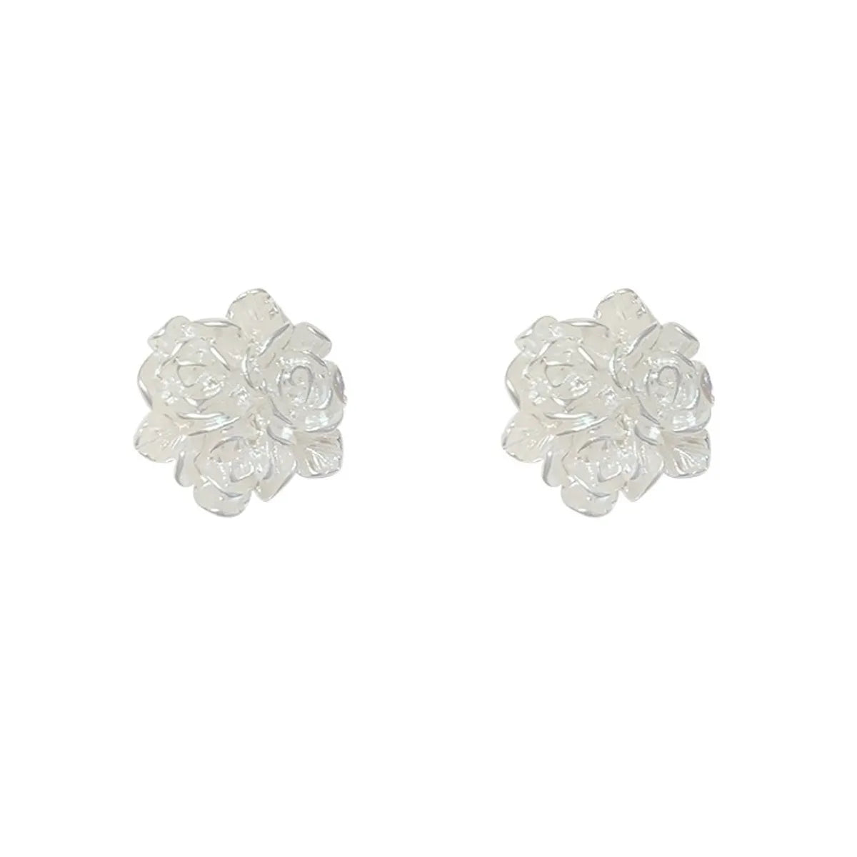 White Camellia Earrings Female Summer Unique Niche  New Trendy Fashion Earrings Earrings