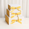 White Cardboard Folding Gift Box With Flip Top Magnetic Closure And Ribbon For Valentine’s Day And Birthday Gift Packaging