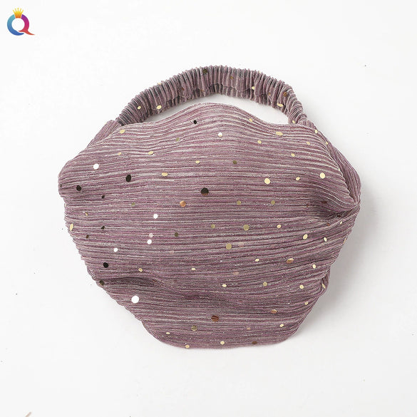 White Handmade Braided Cloth Turban Headband For Women Wide Retro Hair Wrap Headband Wholesale