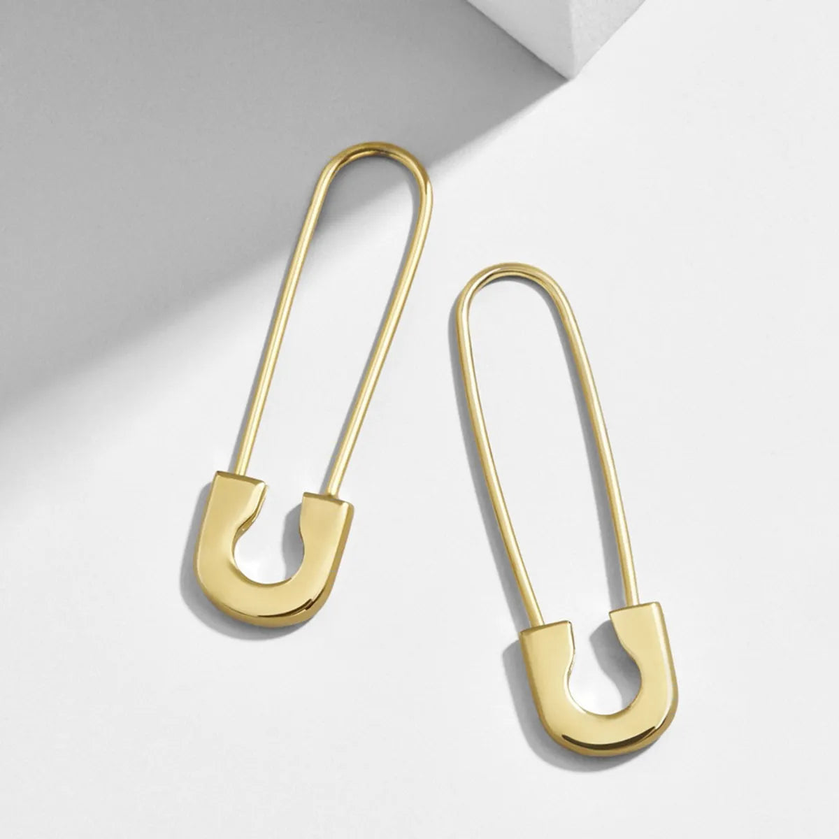 1 Pair Simple Style Geometric Alloy Plating Drop Earrings