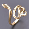 Wholesale Jewelry Lady Snake 304 Stainless Steel 18K Gold Plated Polishing Open Ring
