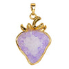 Wholesale Accessories Artificial Crystal Fruit Shape Heart Pattern Electroplated Necklace Pendant