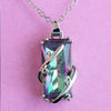 Wholesale Accessories Copper Antizirconium Geometric Leaf Necklace Set With Precious Stones Mixed Gem Inlay For Female