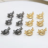 Wholesale Accessories Copper Gold Plated Antler Floating Flower Hat Glasses Demon Elf Baroque Pearl Handmade