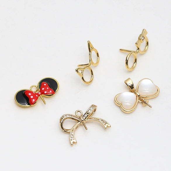 Wholesale Accessories Copper Gold Plated Antler Floating Flower Hat Glasses Demon Elf Baroque Pearl Handmade