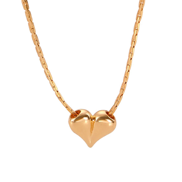Wholesale Accessories Copper Love Peach Heart Pendant Women's Clavicle Chain Necklace With Electroplating