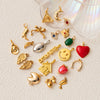 Wholesale Accessories Copper Pendant With Smiley Boots Love Shape Electroplated Real Gold Fashion Trend
