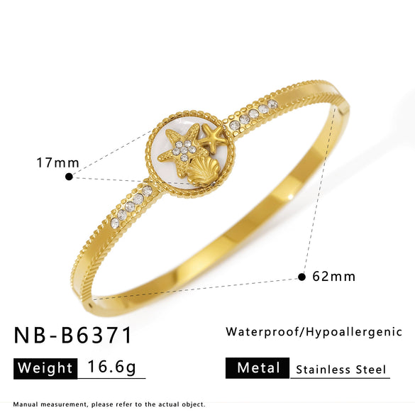 Wholesale Accessories Gold Plated Stainless Steel With Flower Elements Fashion Niche Design