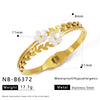 Wholesale Accessories Gold Plated Stainless Steel With Flower Elements Fashion Niche Design