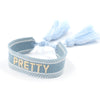 Wholesale Accessories Gold Thread Embroidered Love Letter Wrist Strap Handwoven Tassel Bracelet
