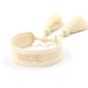 Wholesale Accessories Gold Thread Embroidered Love Letter Wrist Strap Handwoven Tassel Bracelet