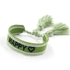 Wholesale Accessories Gold Thread Embroidered Love Letter Wrist Strap Handwoven Tassel Bracelet