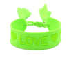 Wholesale Accessories Gold Thread Embroidered Love Letter Wrist Strap Handwoven Tassel Bracelet