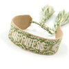 Wholesale Accessories Gold Thread Embroidered Love Letter Wrist Strap Handwoven Tassel Bracelet