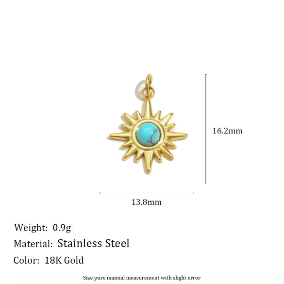 Wholesale Accessories Pendant Stainless Steel Plated 18K Gold Seahorse Bow Fivepointed Star Cowboy Boots Heart Shape Pendant For Women Electroplating
