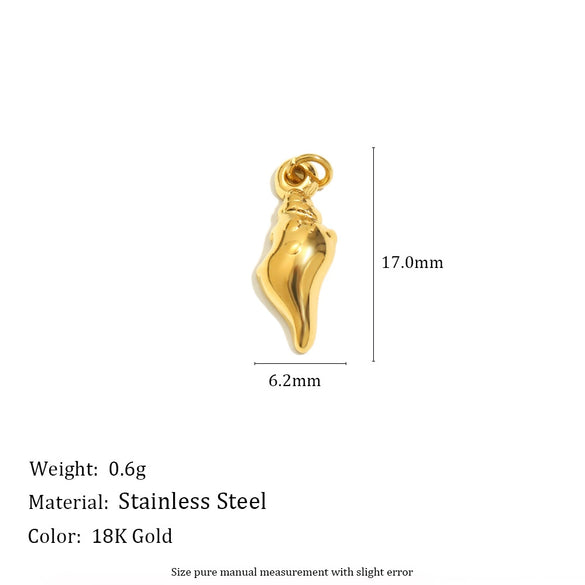 Wholesale Accessories Pendant Stainless Steel Plated 18K Gold Seahorse Bow Fivepointed Star Cowboy Boots Heart Shape Pendant For Women Electroplating