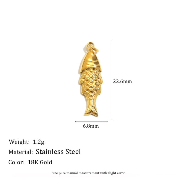 Wholesale Accessories Pendant Stainless Steel Plated 18K Gold Seahorse Bow Fivepointed Star Cowboy Boots Heart Shape Pendant For Women Electroplating