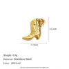 Wholesale Accessories Pendant Stainless Steel Plated 18K Gold Seahorse Bow Fivepointed Star Cowboy Boots Heart Shape Pendant For Women Electroplating