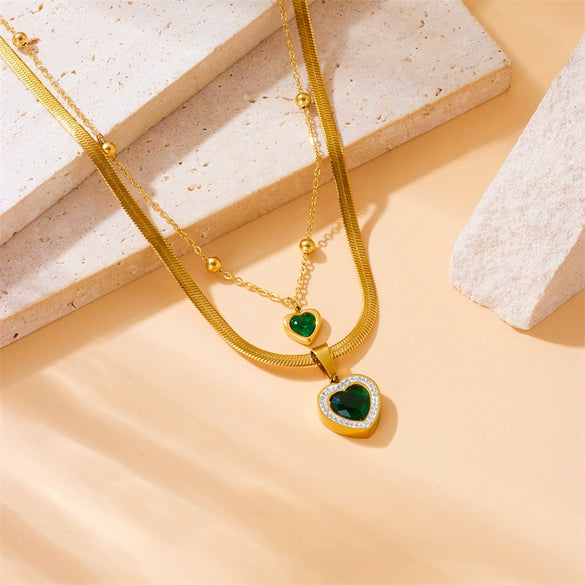 Wholesale Accessories Stainless Steel Goldplated Love Style Chain Bracelet Earrings Necklace Set