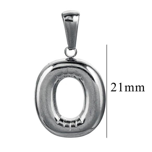 Wholesale Accessories Stainless Steel 18K Gold Plated Mini Bubble Letter Pendant With Butterfly Pattern