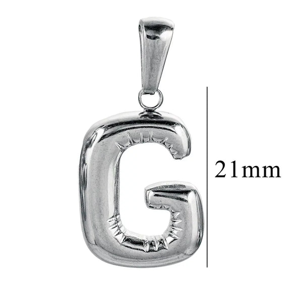 Wholesale Accessories Stainless Steel 18K Gold Plated Mini Bubble Letter Pendant With Butterfly Pattern