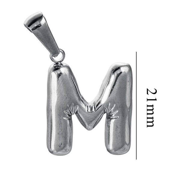 Wholesale Accessories Stainless Steel 18K Gold Plated Mini Bubble Letter Pendant With Butterfly Pattern