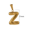 Wholesale Accessories Stainless Steel 18K Gold Plated Mini Bubble Letter Pendant With Butterfly Pattern