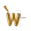 Wholesale Accessories Stainless Steel 18K Gold Plated Mini Bubble Letter Pendant With Butterfly Pattern