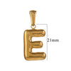 Wholesale Accessories Stainless Steel 18K Gold Plated Mini Bubble Letter Pendant With Butterfly Pattern