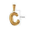 Wholesale Accessories Stainless Steel 18K Gold Plated Mini Bubble Letter Pendant With Butterfly Pattern