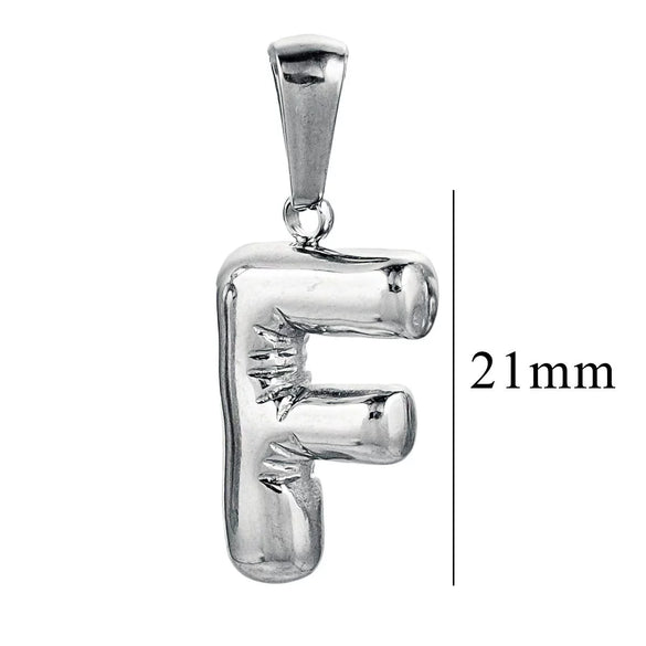Wholesale Accessories Stainless Steel 18K Gold Plated Mini Bubble Letter Pendant With Butterfly Pattern