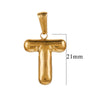 Wholesale Accessories Stainless Steel 18K Gold Plated Mini Bubble Letter Pendant With Butterfly Pattern