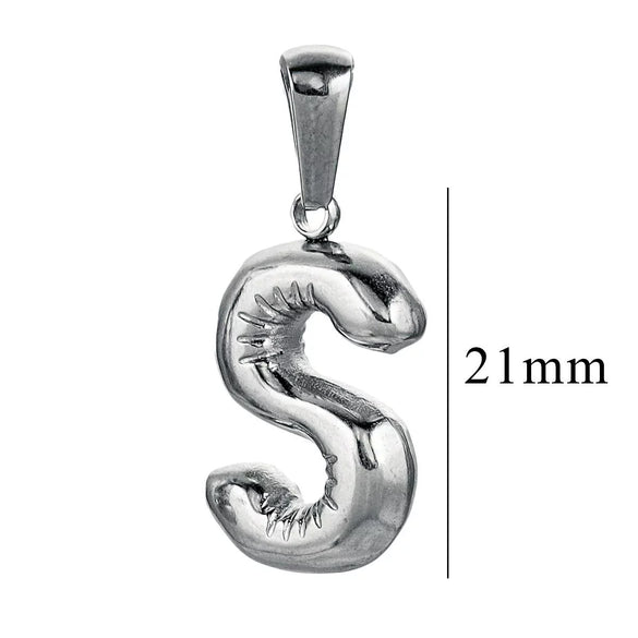 Wholesale Accessories Stainless Steel 18K Gold Plated Mini Bubble Letter Pendant With Butterfly Pattern