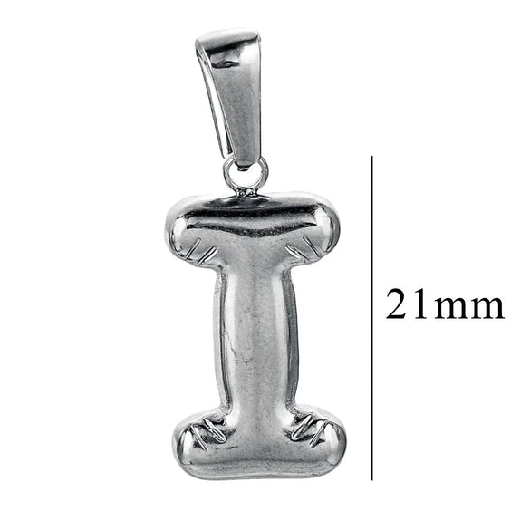 Wholesale Accessories Stainless Steel 18K Gold Plated Mini Bubble Letter Pendant With Butterfly Pattern