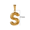 Wholesale Accessories Stainless Steel 18K Gold Plated Mini Bubble Letter Pendant With Butterfly Pattern