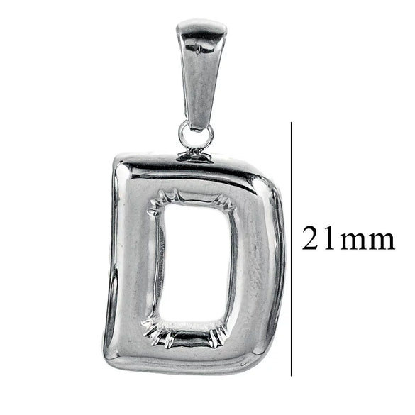Wholesale Accessories Stainless Steel 18K Gold Plated Mini Bubble Letter Pendant With Butterfly Pattern