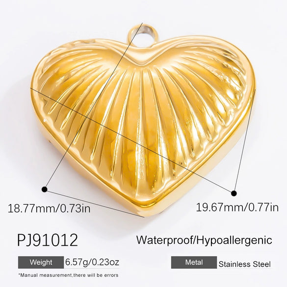 Wholesale Accessories Stainless Steel Retro Handmade Geometric Pendant With Love Drop Bell Pattern 18K Gold Plated