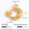 Wholesale Accessories Stainless Steel Retro Handmade Geometric Pendant With Love Drop Bell Pattern 18K Gold Plated