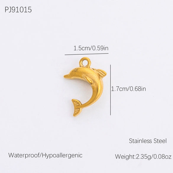 Wholesale Accessories Stainless Steel Retro Handmade Geometric Pendant With Love Drop Bell Pattern 18K Gold Plated