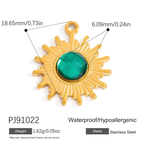 Wholesale Accessories Stainless Steel Retro Handmade Geometric Pendant With Love Drop Bell Pattern 18K Gold Plated