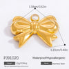Wholesale Accessories Stainless Steel Retro Handmade Geometric Pendant With Love Drop Bell Pattern 18K Gold Plated